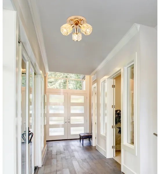 Bodové svietidlo DUBAI 3xE14/40W/230V pr. 36 cm rose gold