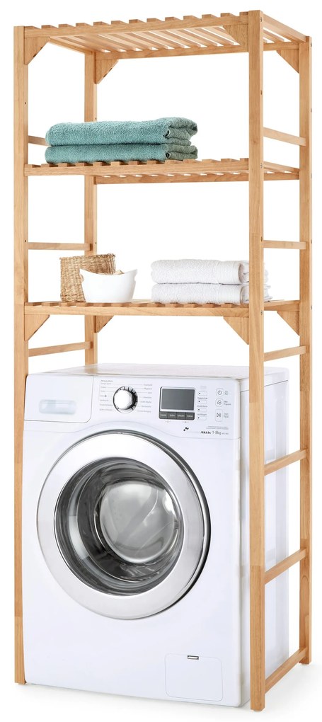 Polička práčky z masívneho dreva