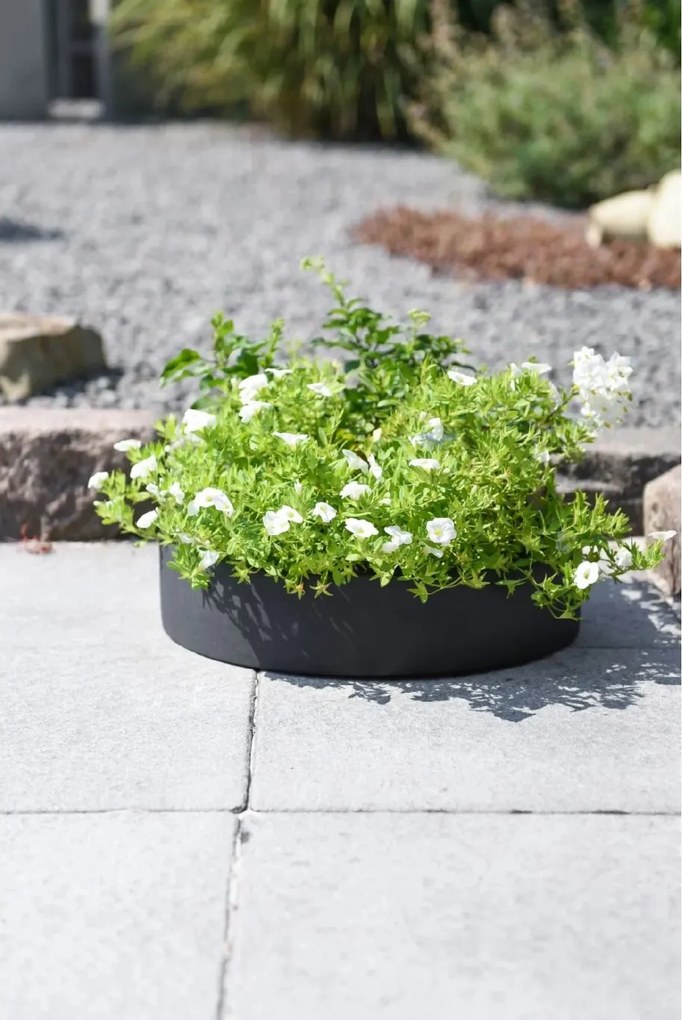 Miska na dekorácie CIRCULO, sklolaminát, Ø 40 cm, antracit