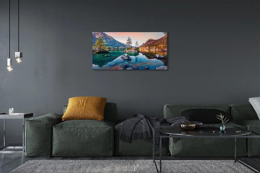 Obraz na plátne Nemecko Alpy jeseň Horské jazero 120x60 cm