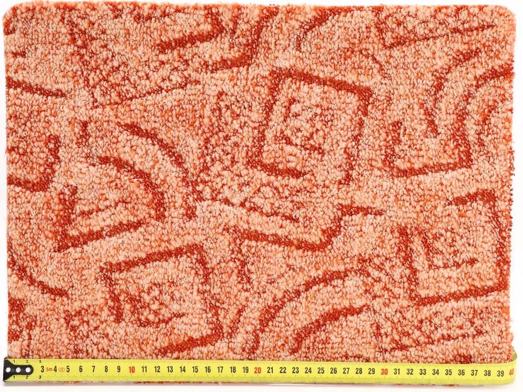 ITC, Koberec metráž Bella Marbella 53, na mieru, šíře 3m,4m,5m, oranžová, filc, obývacia izba