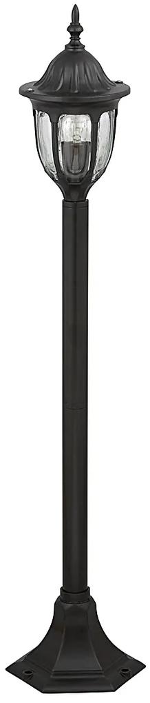 RABALUX Vonkajší stojací stĺpik MILANO, 1xE27, 60W, 100cm, čierny, IP43