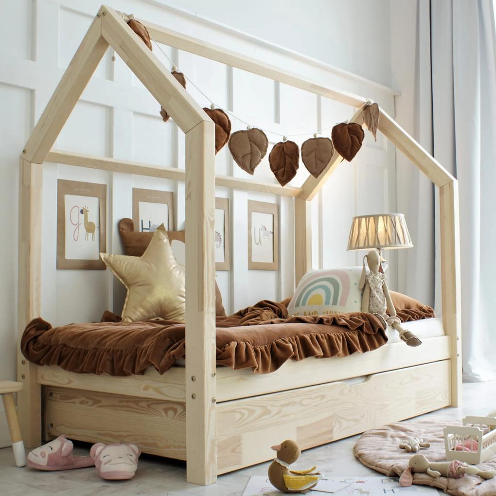 Detská domčeková posteľ HOUSEBED klasik PLUS so zásuvkami Veľkosť postele: 180/80