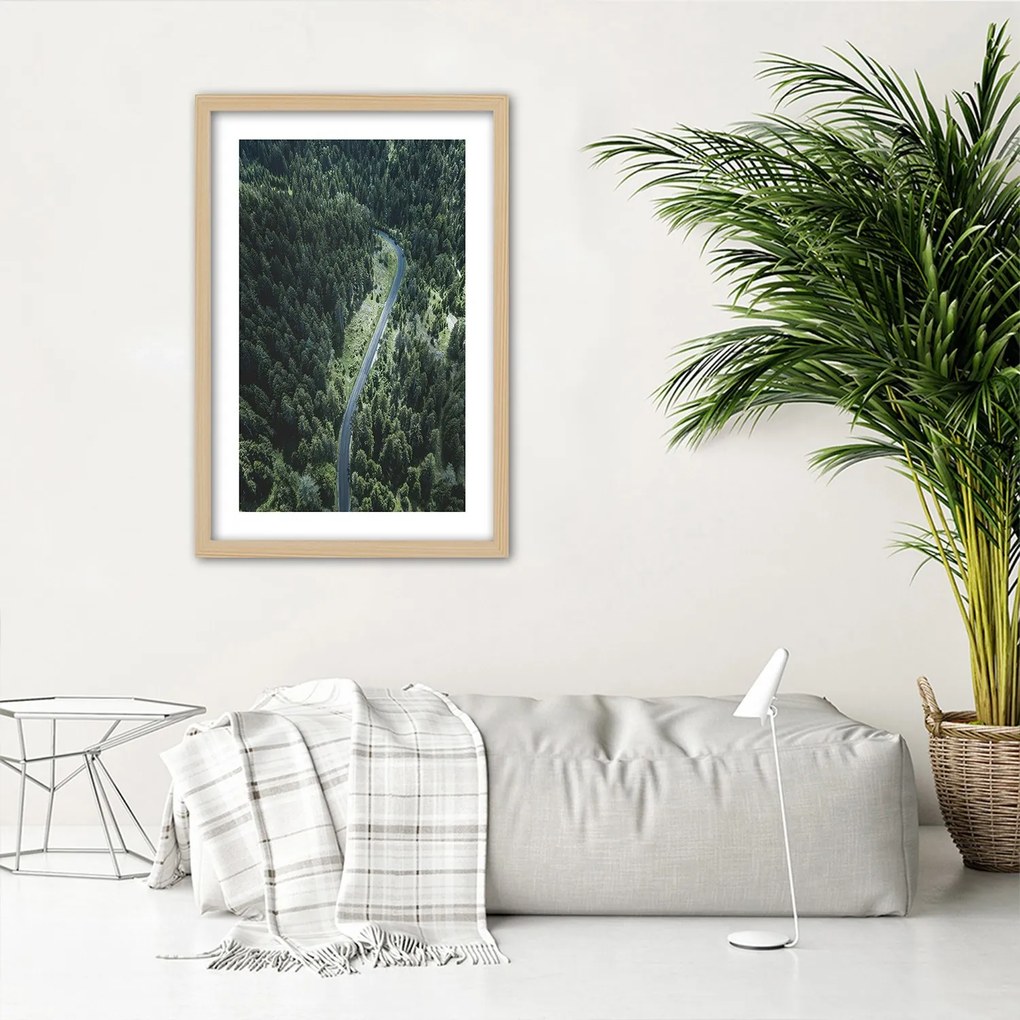 Gario Plagát Cesta v lese Farba rámu: Bez rámu, Rozmery: 70 x 100 cm