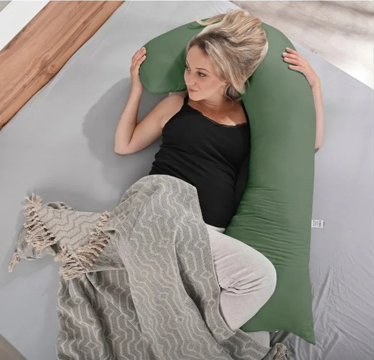 Farebné obliečky na tehotenský vankúš Marsolux EMI, zelena