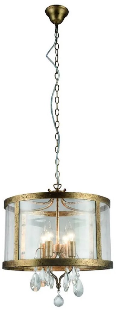 ACA DECOR Závesné svietidlo RONNIE max. 4x40W/E14/230V/IP20, priemer 45cm