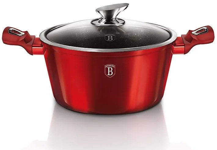 Nepriľnavý hrniec 20 cm, Burgundy Metallic Line BerlingerHaus