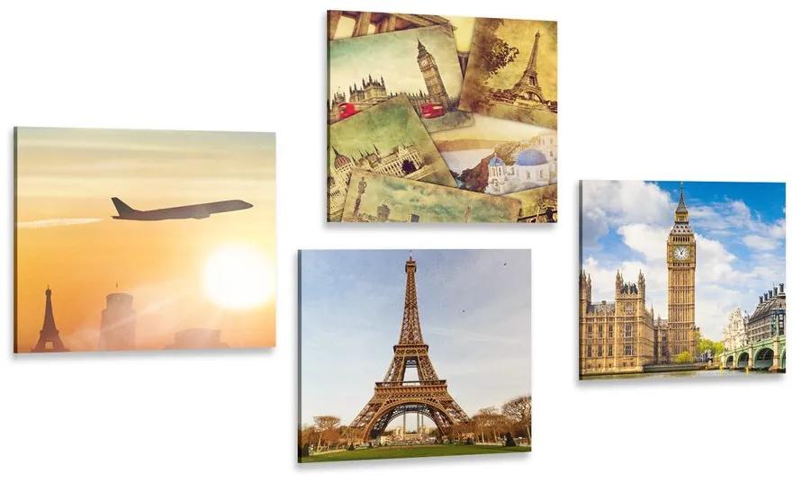 Set obrazov história veľkolepých miest Varianta: 4x 40x40