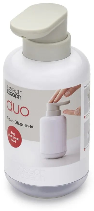 Biely plastový dávkovač mydla 300 ml Duo - Joseph Joseph