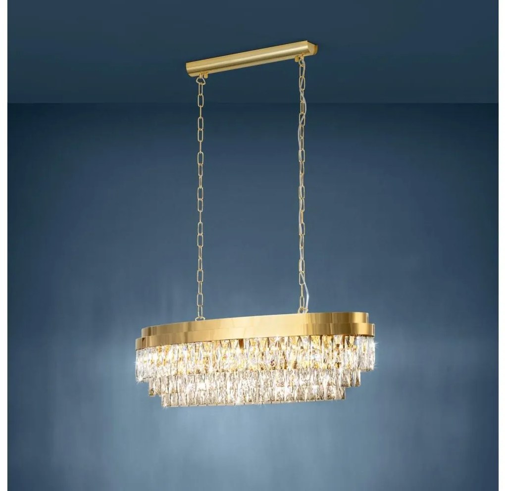 Eglo 39462 - Luster na reťazi VALPARAISO 10xE14/40W/230V zlatá