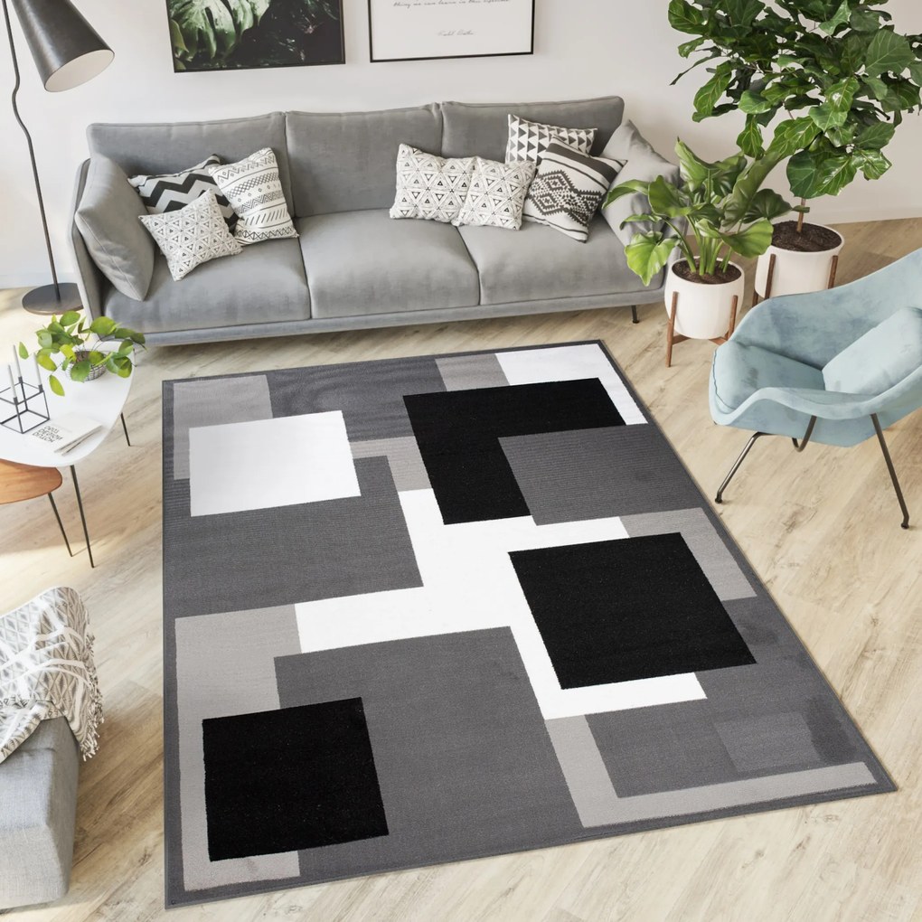 Koberec T968A DARK GRAY CHEAP PP CRM Veľkosť: 250x350cm