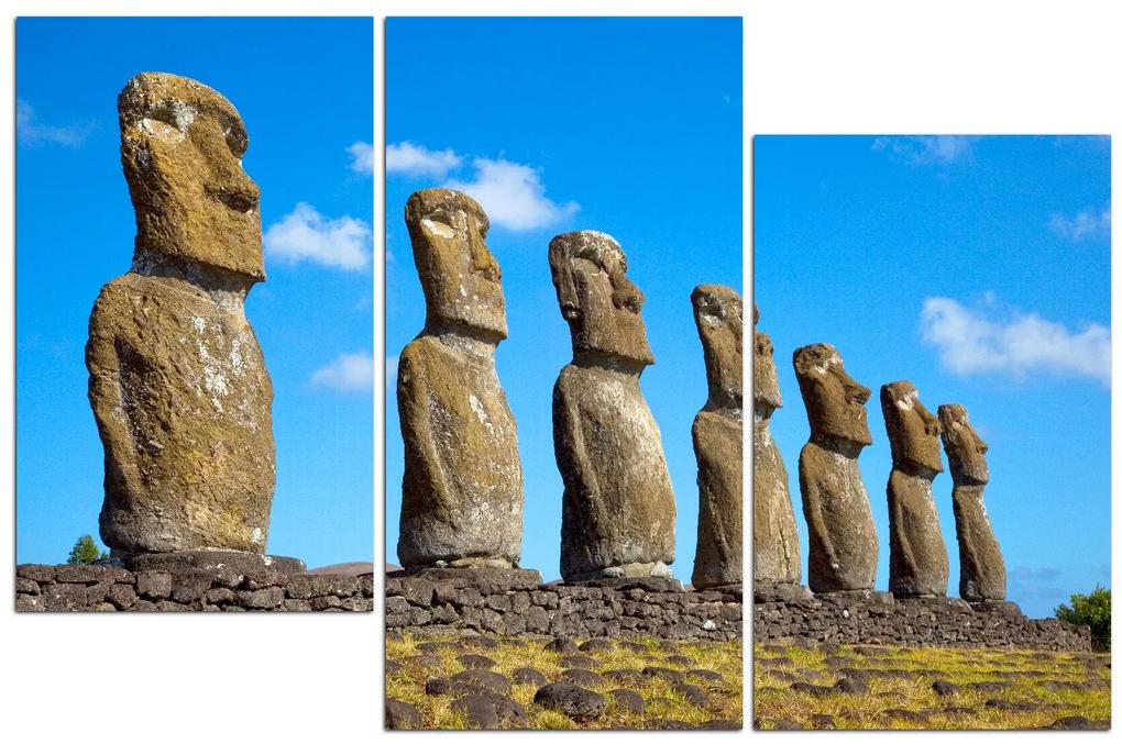 Obraz na plátne - Ahu Akivi moai 1921C (150x100 cm)