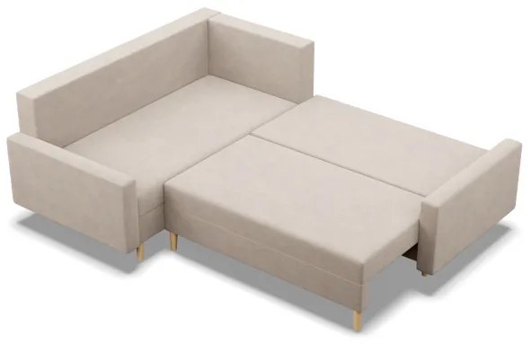 Rohová rozkladacia sedačka BLANK Elegant ľavá, béžová