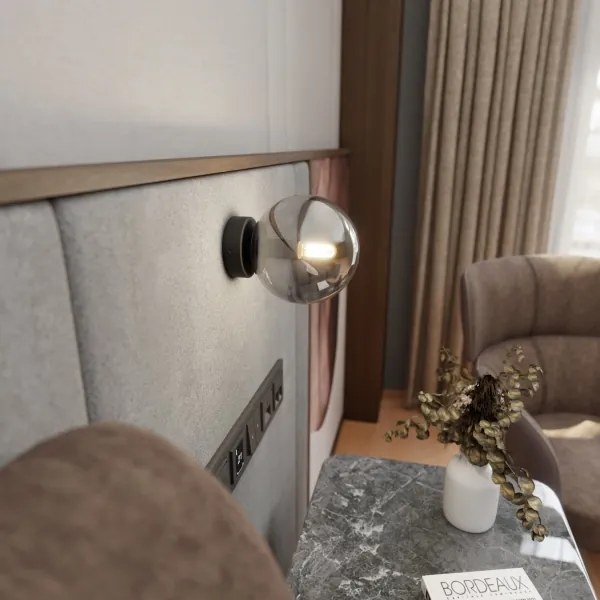 Nástenné svietidlo ROSSI 1xE14/10W/230V čierna/šedá