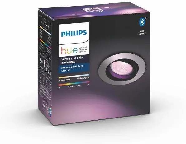 Philips Hue 50451/48/P7 Centura zápustné svietidlo aluminium 1x5.7W 240V round 2000-6500+RGB BlueTooth