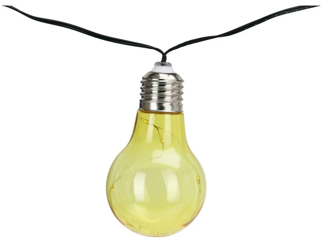 ProGarden Solárna reťaz Žiarovky farebná, 2 m, 10 x 5 LED