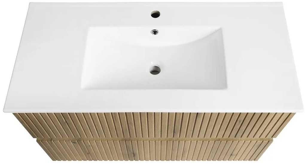 Aqualine Aqualine, PANEDA STRIP umývadlová skrinka 99,5x55x45,2cm, dub emporio, PN310