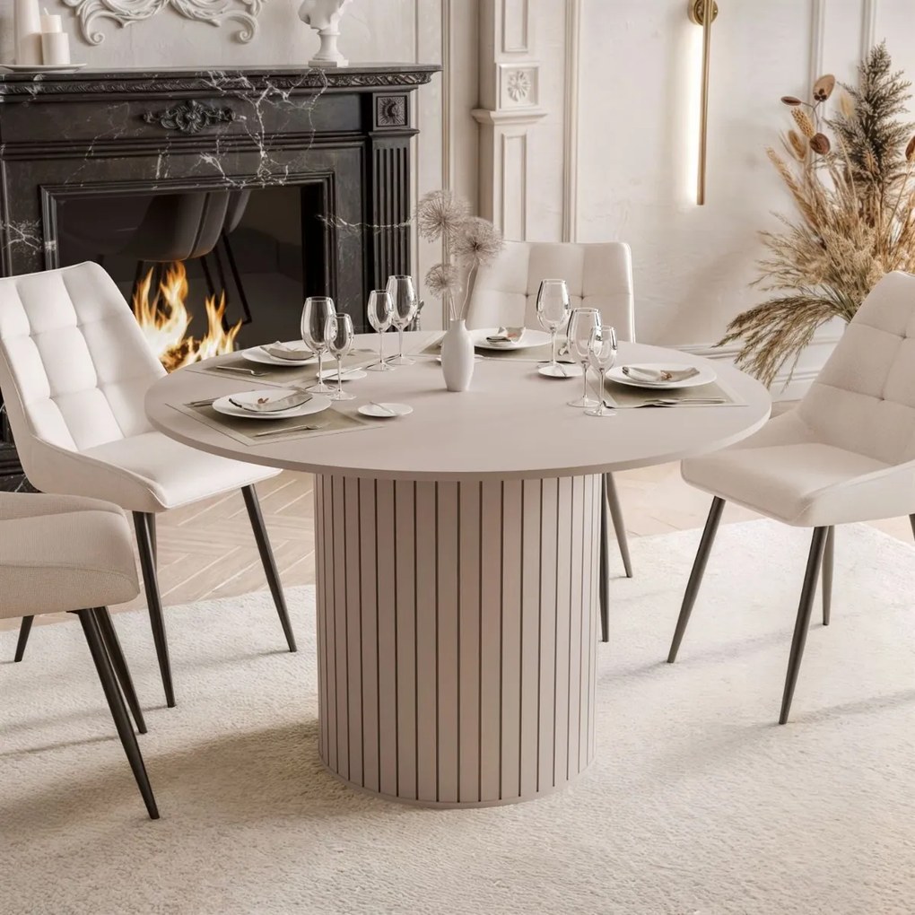 OKRÚHLY JEDÁLENSKÝ STÔL LANDRY KAŠMÍR 120 cm