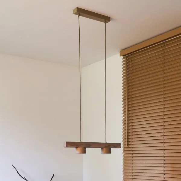 Duolla - Luster na lankách IRONLINE 2xGX53/3W/230V borovica/dub/béžová