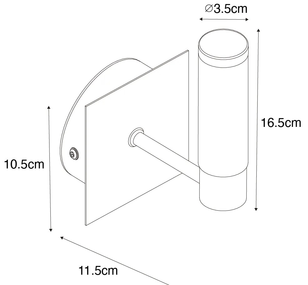 Moderná nástenná lampa do kúpeľne chróm IP44 - Bath