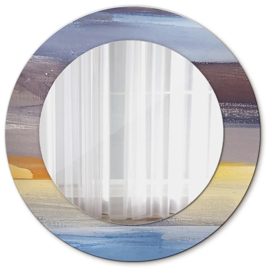 Abstraktný obrázok Okrúhle dekoračné zrkadlo na stenu