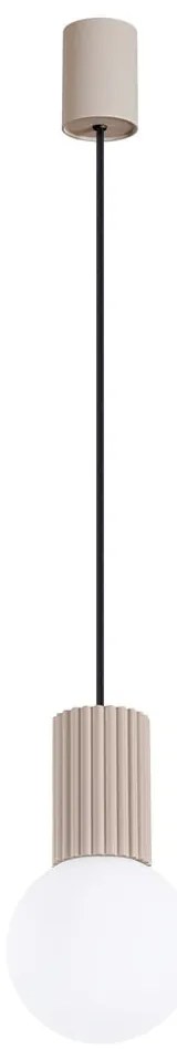 Taupe závesné svietidlo so skleneným tienidlom ø 12 cm Orbital – Sollux