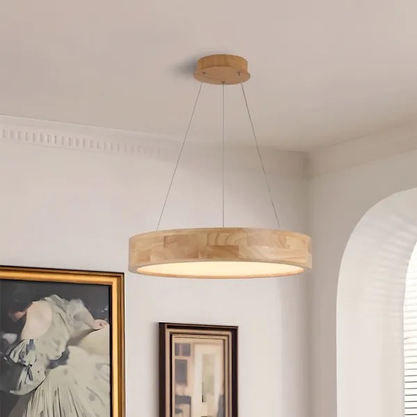 Brilagi - LED luster na lanku FALCON WOOD LED/30W/230V 3000/4000/6000K 45 cm drevo