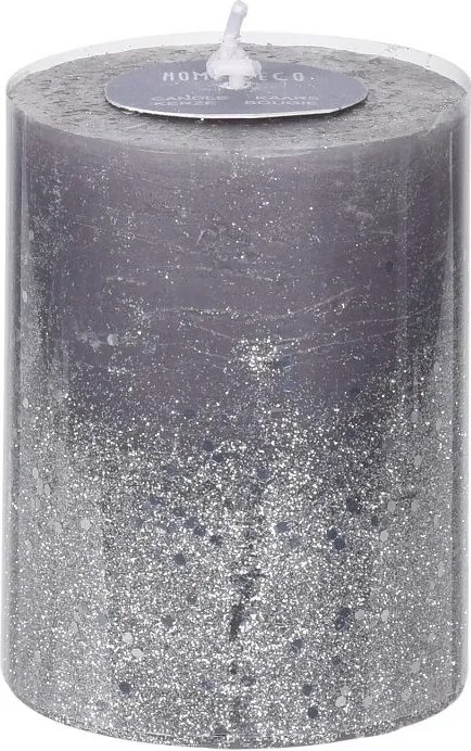 Vianočná sviečka Rustic – sivá 9 cm