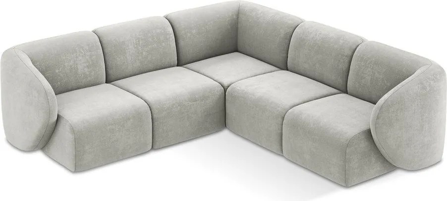 Svetlosivá ženilková rohová pohovka Lani – Makamii