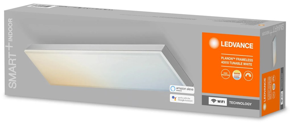 LEDVANCE Chytrý LED panel SMART WIFI PLANON FRAMELESS, 16W, teplá biela-studená biela, 40x10cm