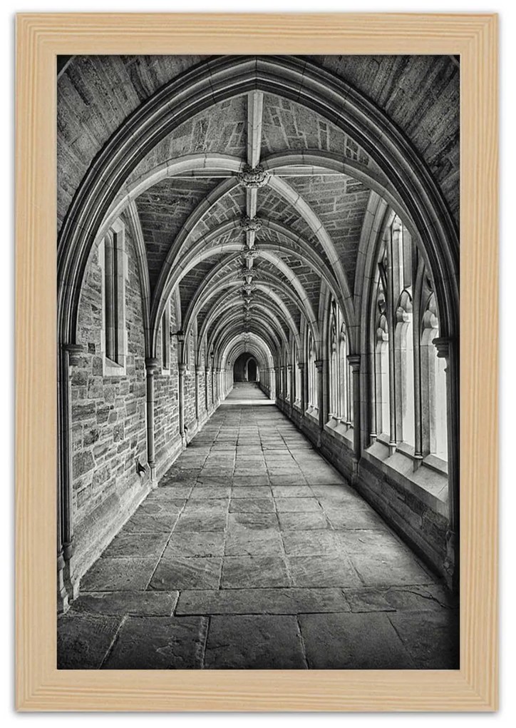 Gario Plagát Interiér kamennej katedrály Farba rámu: Bez rámu, Rozmery: 30 x 45 cm