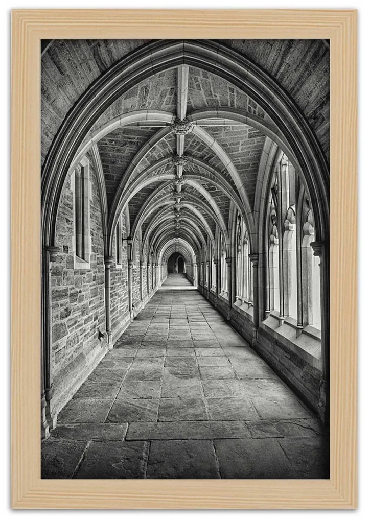 Gario Plagát Interiér kamennej katedrály Farba rámu: Bez rámu, Rozmery: 20 x 30 cm
