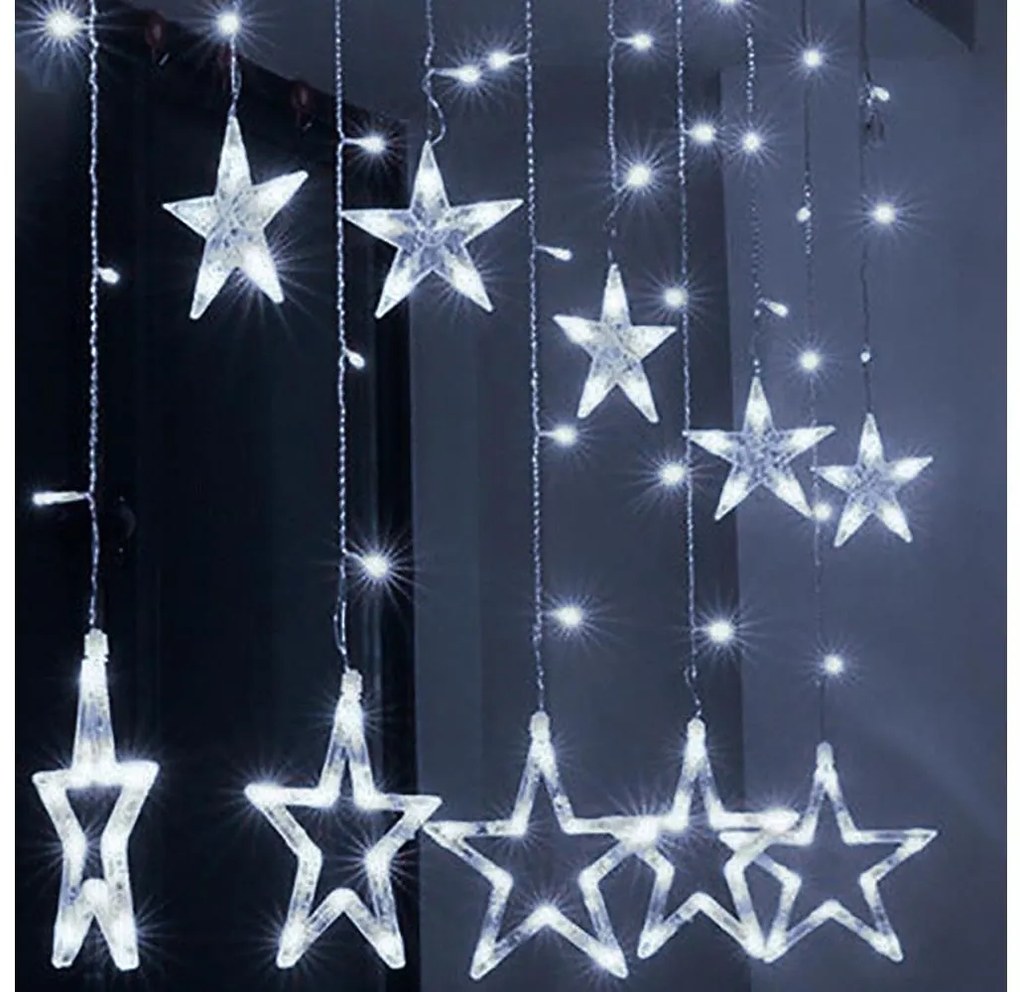 Brilagi - LED Vonkajší vianočný záves 123xLED/3xAA/USB 3m IP44 studená biela