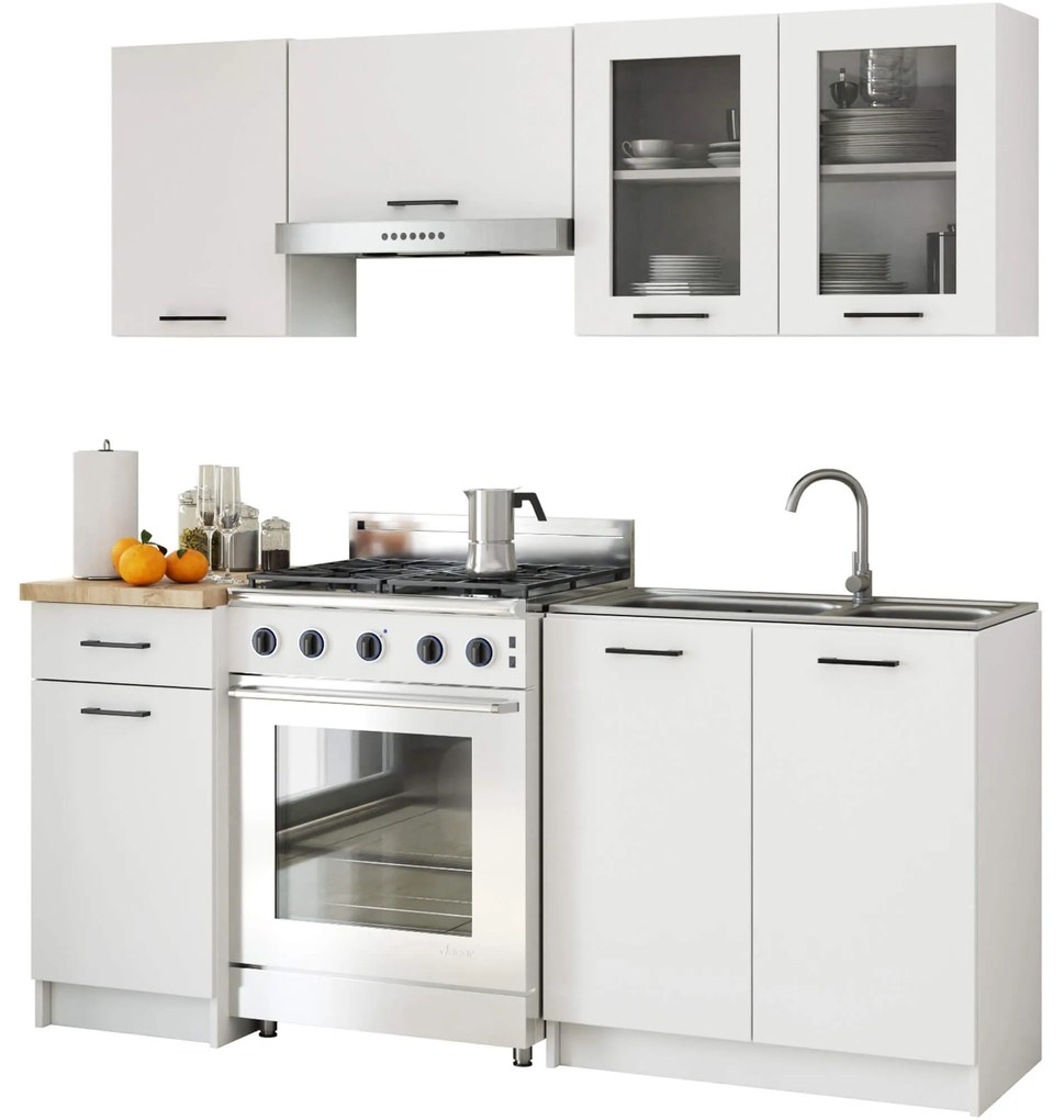 Závesná kuchynská skrinka OLIVIE W 80x58 cm matná biela