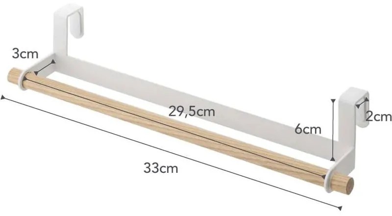 Biely závesný držiak na utierky YAMAZAKI Tosca