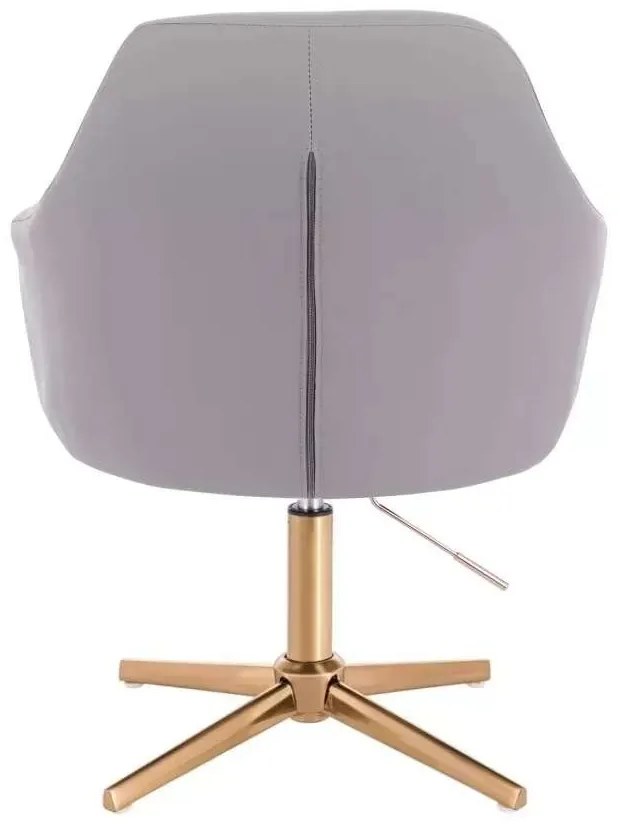 LuxuryForm DESIGN Kreslo ANDORA na zlatom kríži - sivé