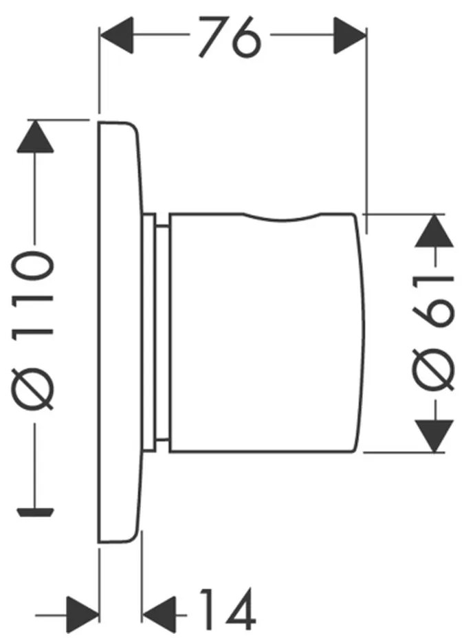 Hansgrohe Trio/Quattro S, ventil pod omietku, chrómová, HAN-15932000