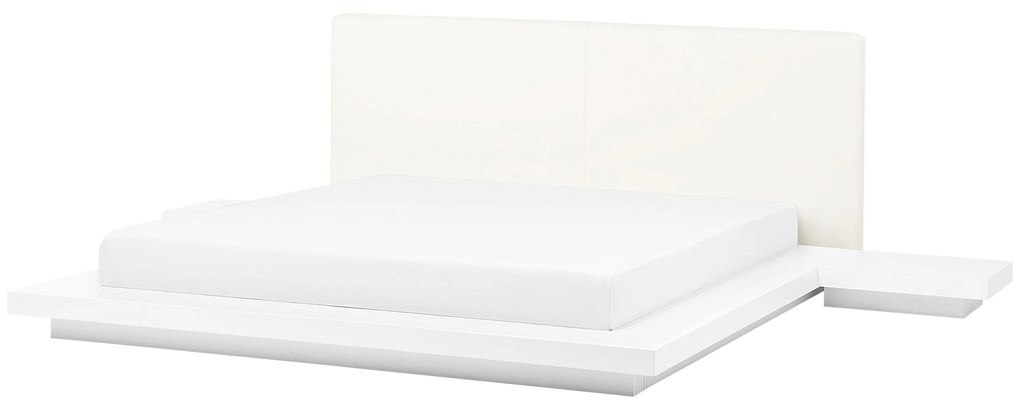 Manželská posteľ 160 cm ZEPHYRE (s roštom) (biela). Vlastná spoľahlivá doprava až k Vám domov. 1007564
