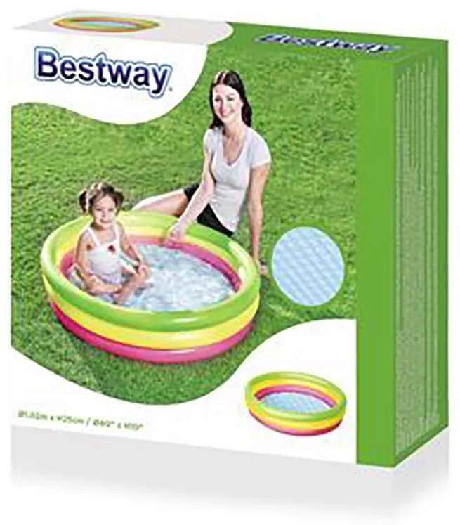 Detský nafukovací bazén Bestway 102x25 cm 3 farebný