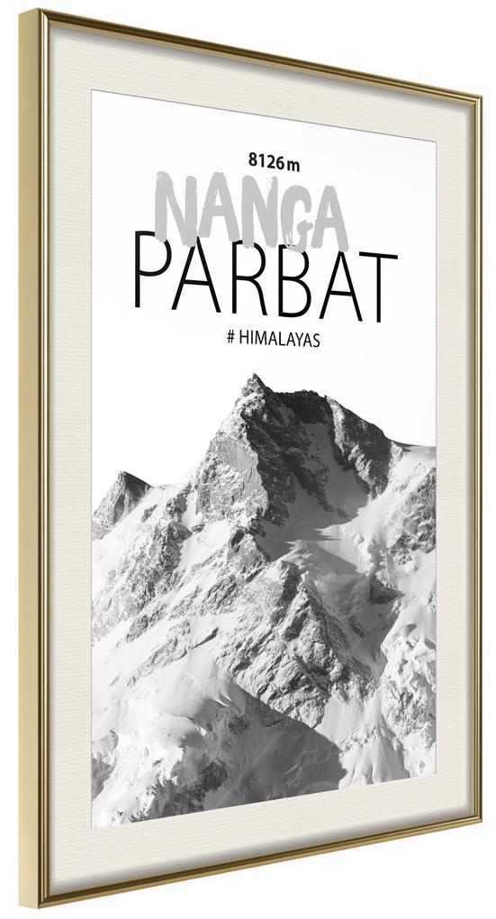 Artgeist Plagát - Nanga Parbat [Poster] Veľkosť: 30x45, Verzia: Zlatý rám s passe-partout