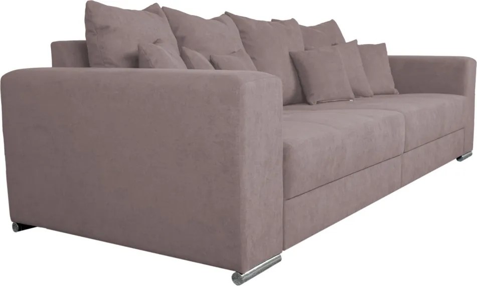 Široká pohovka Rosa, ružová látka