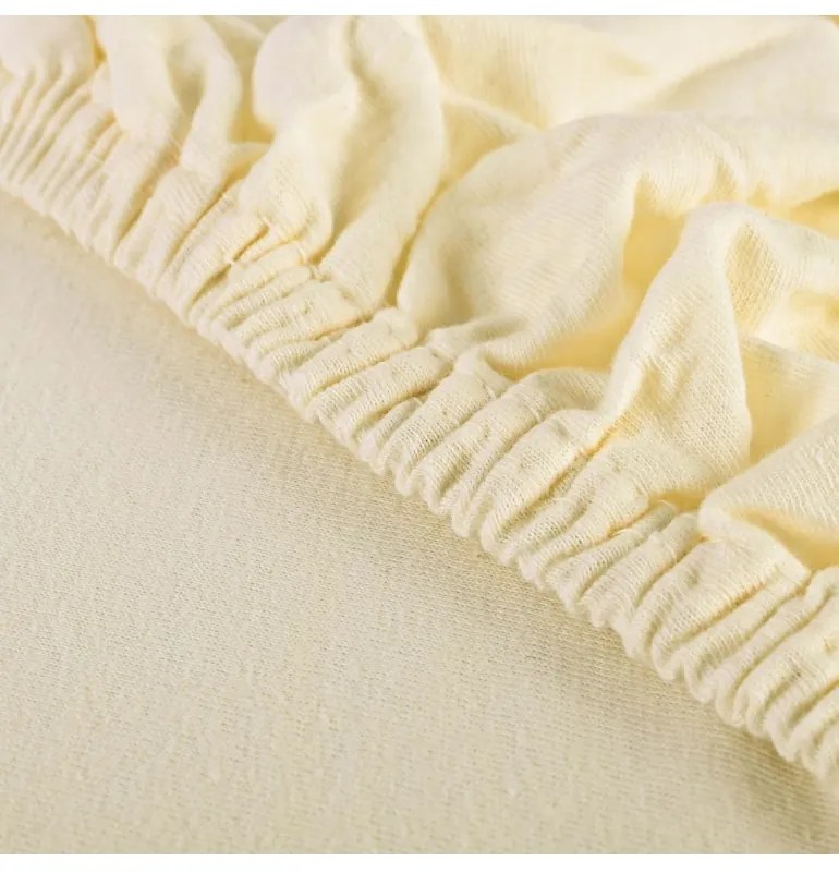 Plachta posteľná krémová jersey EMI, Detská plachta 60x120