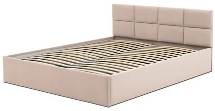 Čalouněná postel MONOS bez matrace rozměr 160x200 cm Černá eko-kůže Bonelová matrace