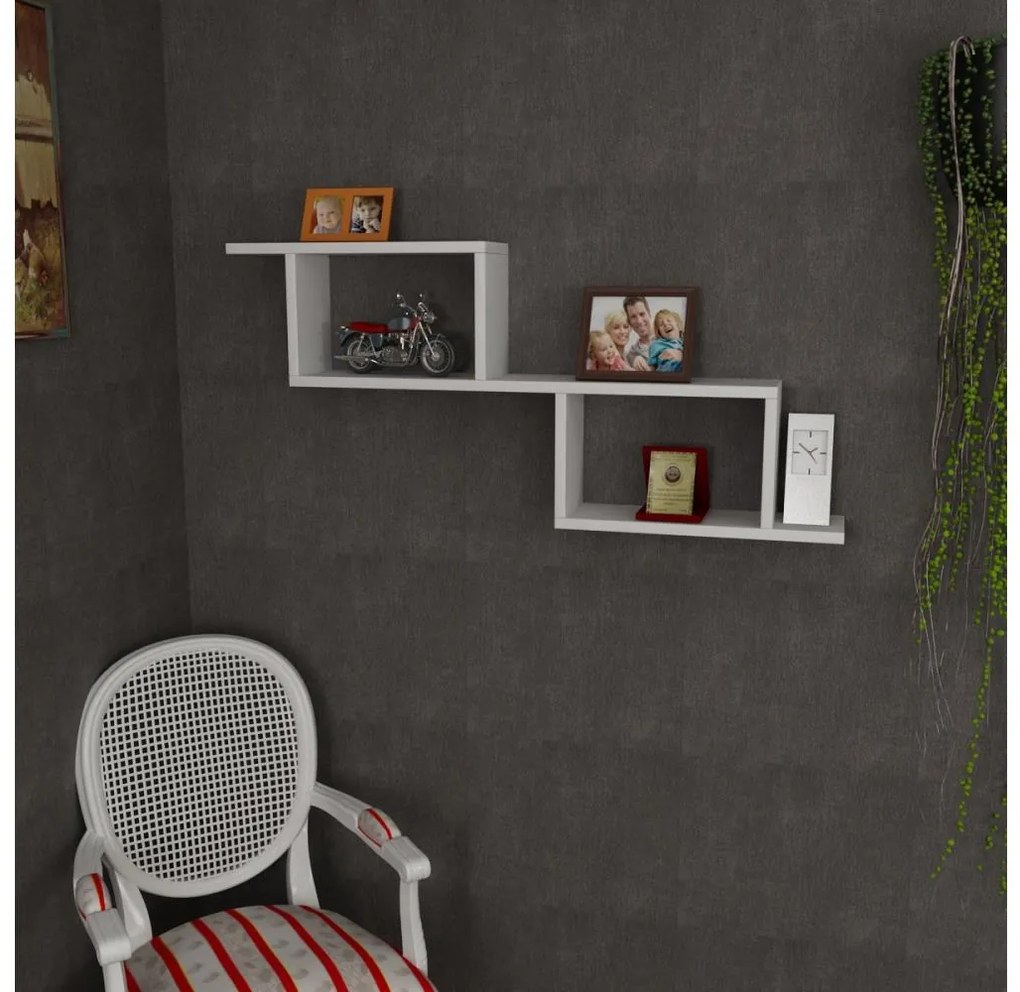 Nástenná polica SELENE 45x101,4 cm biela