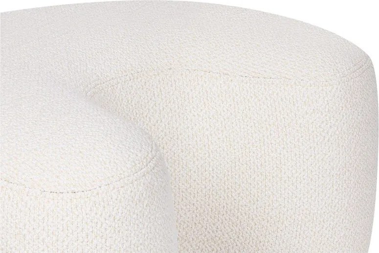 Béžový taburet z textílie buklé Ü – noo.ma