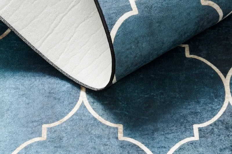 Dywany Łuszczów, Kusový koberec ANDRE Maroccan trellis 1181 blue, 160x220, modrá, chodba / predsieň