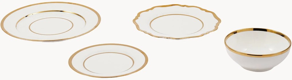 Porcelánová súprava riadu Golden, 1 osoba, 4 ks