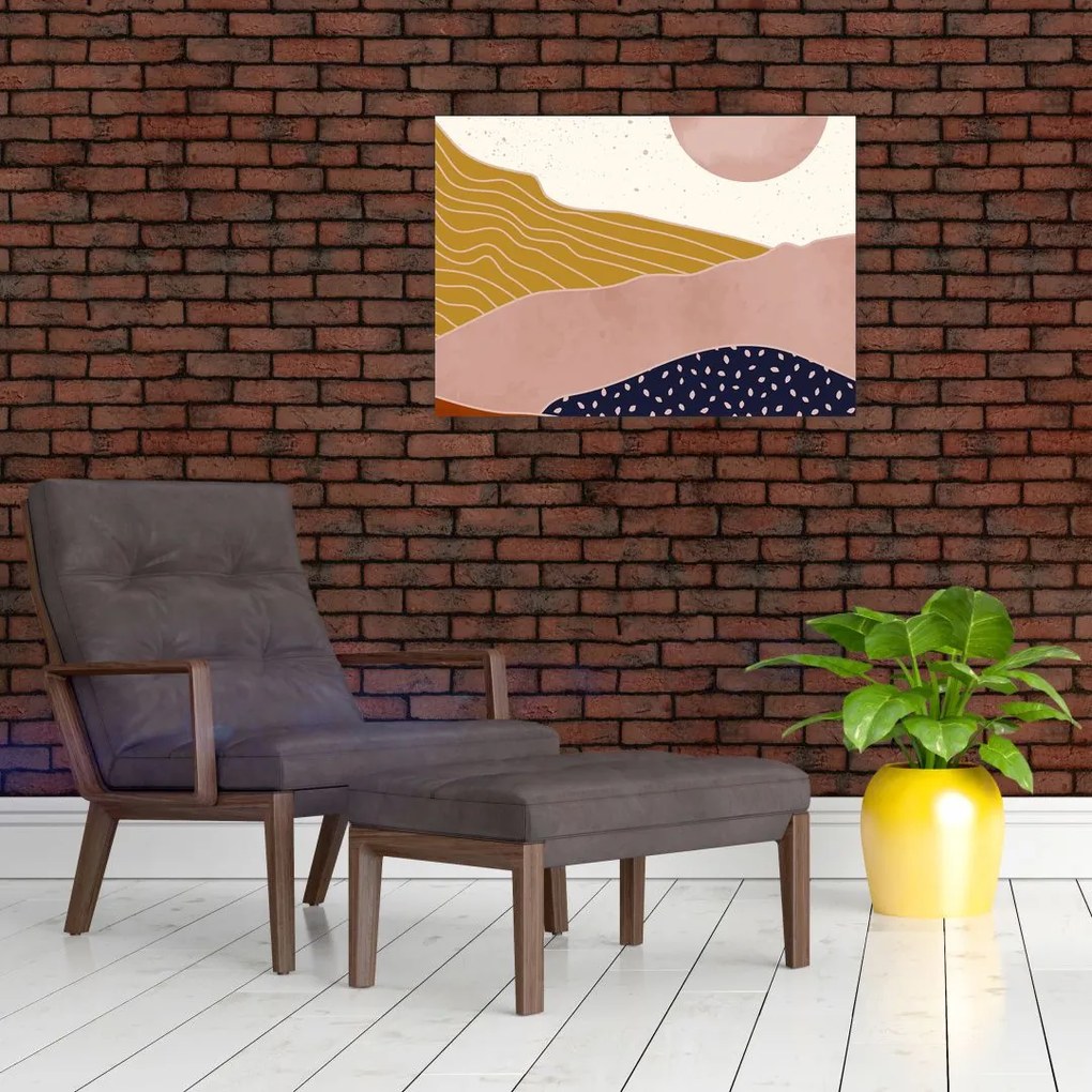 Sklenený obraz - Východ slnka (70x50 cm)