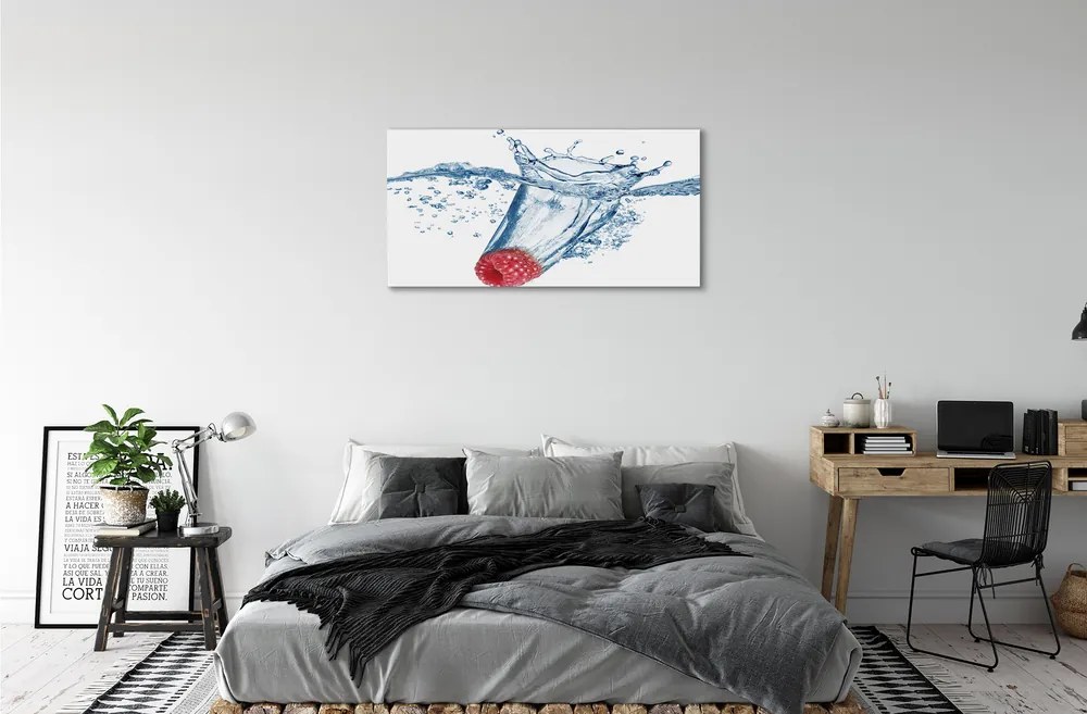 Obraz canvas malina voda 125x50 cm