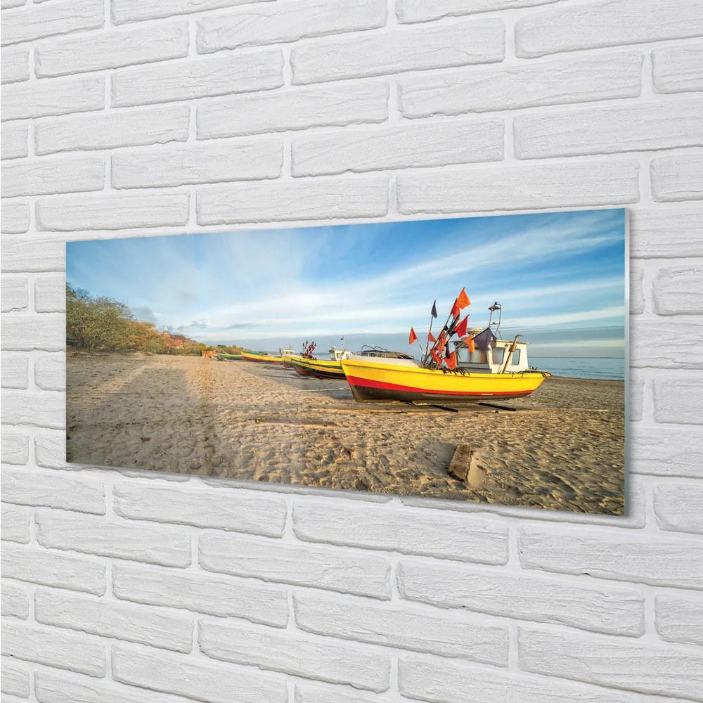 Obraz na akrylátovom skle Gdańsk beach lode sea 120x60 cm